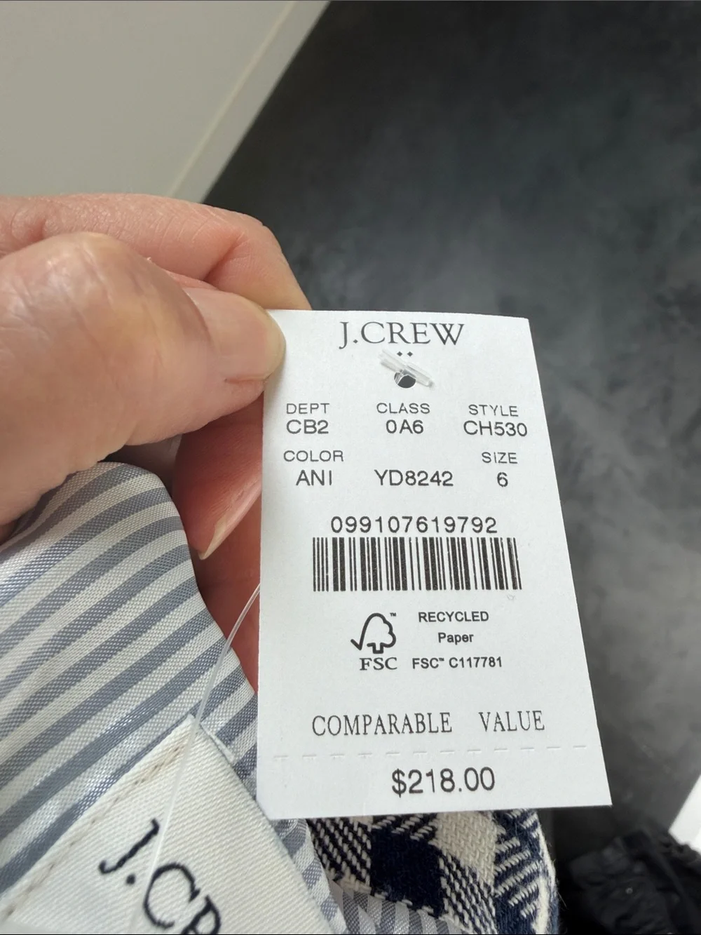 NWT J.Crew Check Blazer